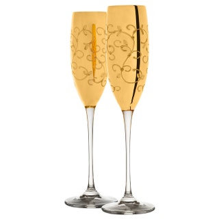 Набор из двух фужеров для шампанского quotШампанское Эксклюзивquot хрусталь золото Eisch | www.domfarfora.ru.