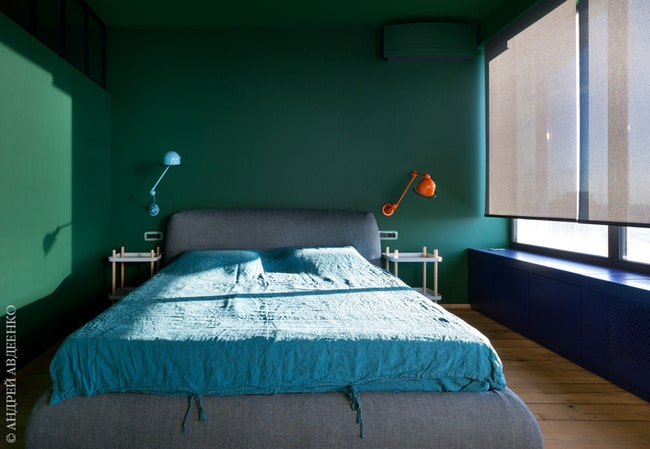 Квартира в Киеве интерьеры решенные в оттенках синего и зеленого | Admagazine