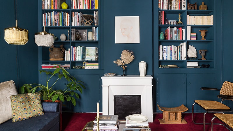 Квартира в Париже интерьер в синем цвете от дизайнера Фабрицио Казираги | Admagazine