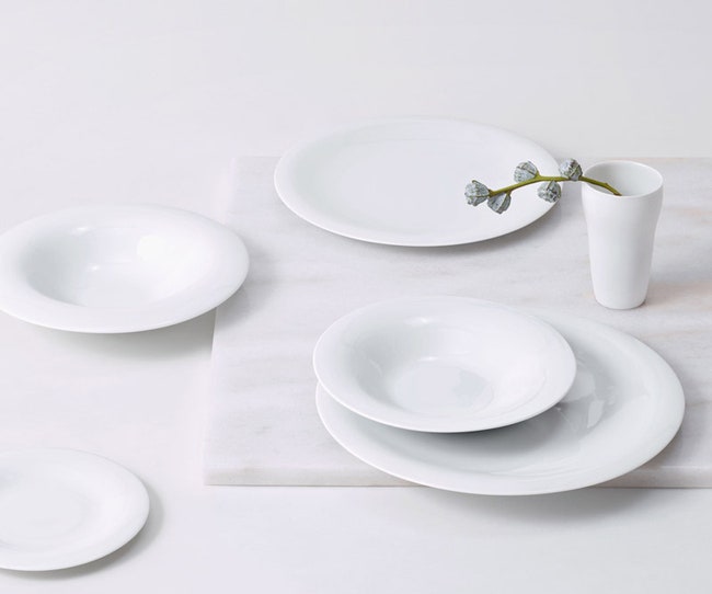 Фарфоровая посуда Fluen от Альфредо Хаберли для немецкой фабрики Fürstenberg | Admagazine