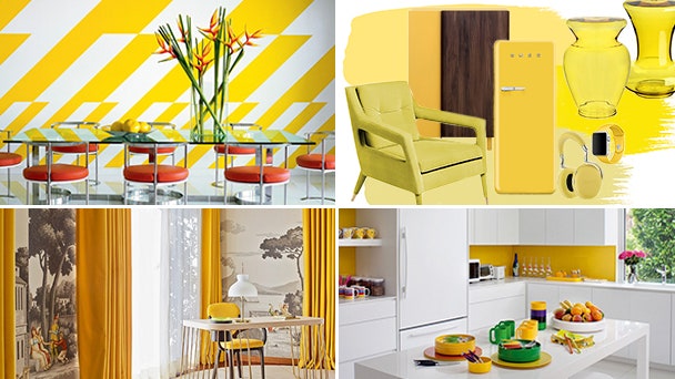 Желтый цвет в интерьере как оформить гостиную кухню спальню кабинет ванную | Admagazine