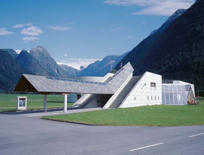 Музей ледников в деревне Фьёрланд Норвегия 1991.