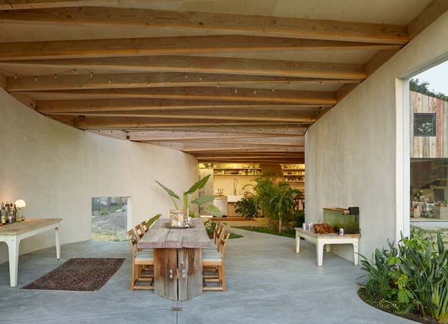 Садовый павильон при студии художников в Калифорнии