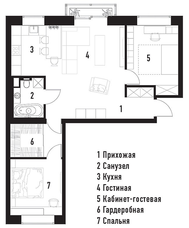 Квартира в Москве 68 м²