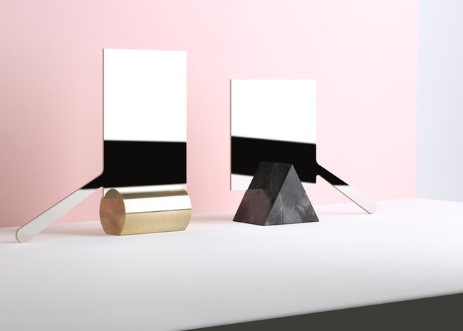 Коллекция зеркал Ashkal ультратонкие аксессуары с простой геометрией | Admagazine