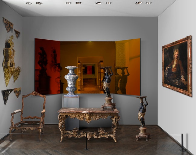 Сценография Triptyques Жана Нувеля в музейной экспозиции.