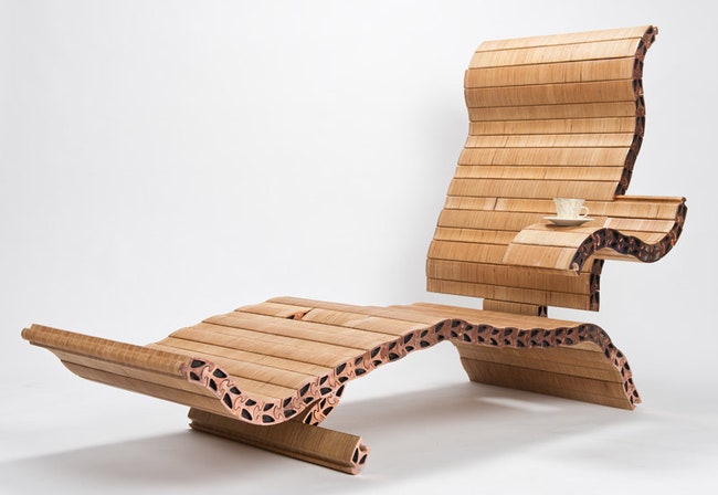 Модульный стул Spyndi из деревянных плашек от литовского дизайнера Миндаугаса Зиллионса | Admagazine