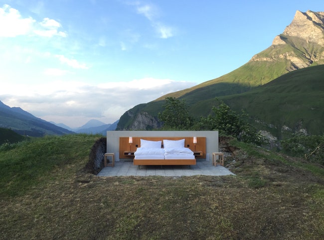Отель Null Stern под открытым небом в Швейцарских Альпах | Admagazine