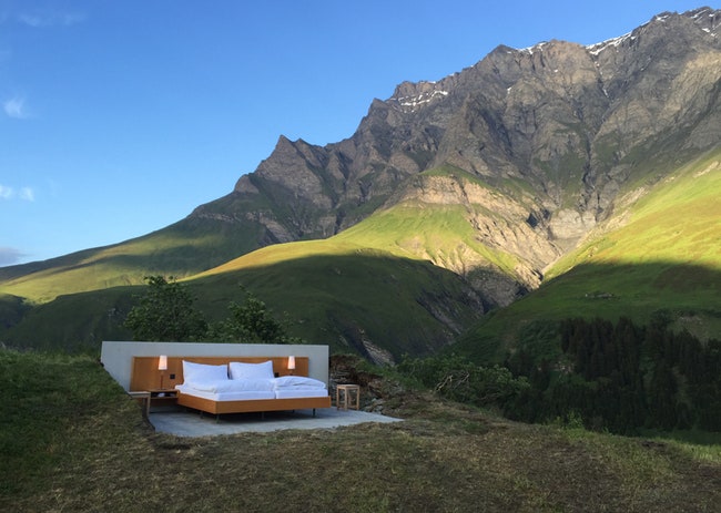 Отель Null Stern под открытым небом в Швейцарских Альпах | Admagazine