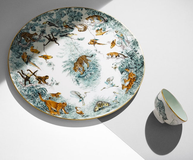 Фарфор Hermès коллекция посуды Carnets dÉquateur к 10летию со дня смерти натуралиста Робера Далле