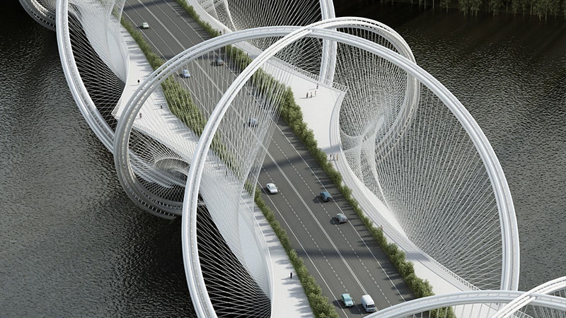 Проект моста СаньШань к зимним Олимпийским играм в Пекине в 2022 от бюро Penda | Admagazine