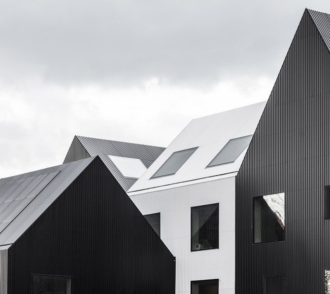 Детский сад Frederiksvej в Копенгагене комплекс из 11 домиков с двумя зимними садами | Admagazine