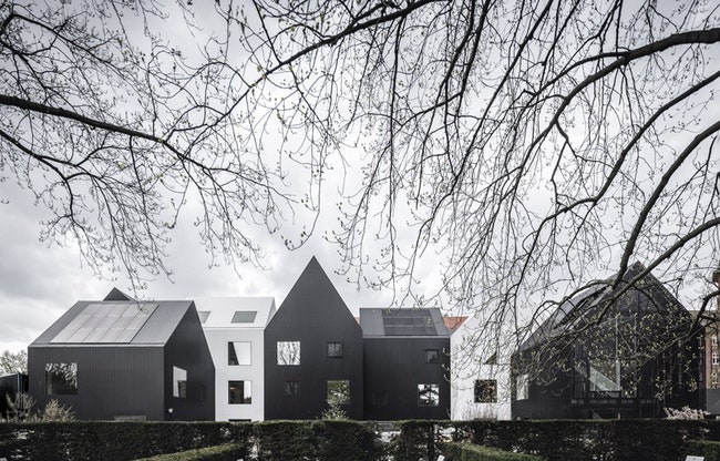 Детский сад Frederiksvej в Копенгагене комплекс из 11 домиков с двумя зимними садами | Admagazine