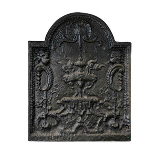 Задник в каминный портал железо XVIII век Origines.