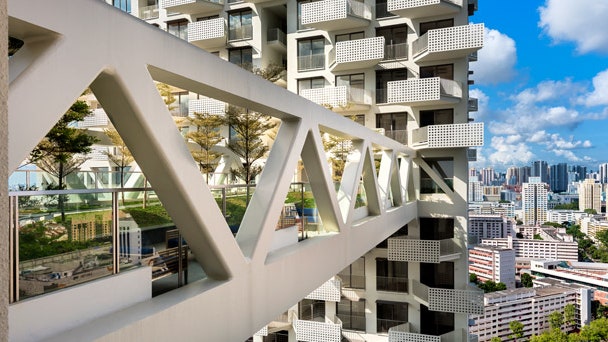 Жилой комплекс Sky Habitat в Сингапуре по проекту Моше Сафди | Admagazine