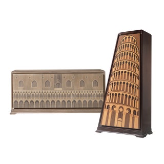 Тумба Palazzo Ducale и шкаф Pisa из коллекции Palazzi Arte Brotto.