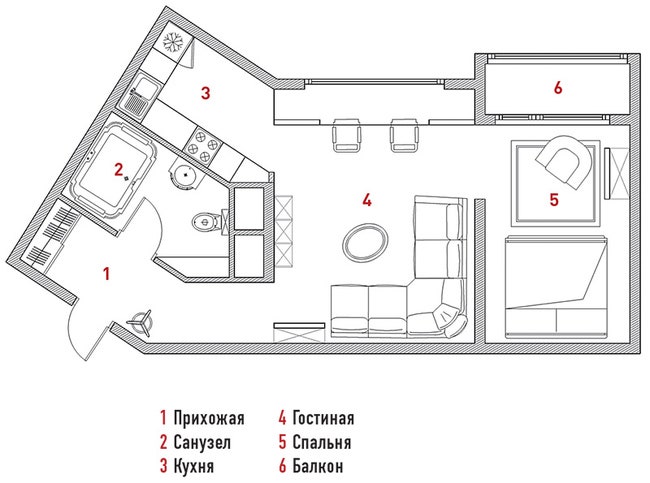 Квартира в Москве 52 м²