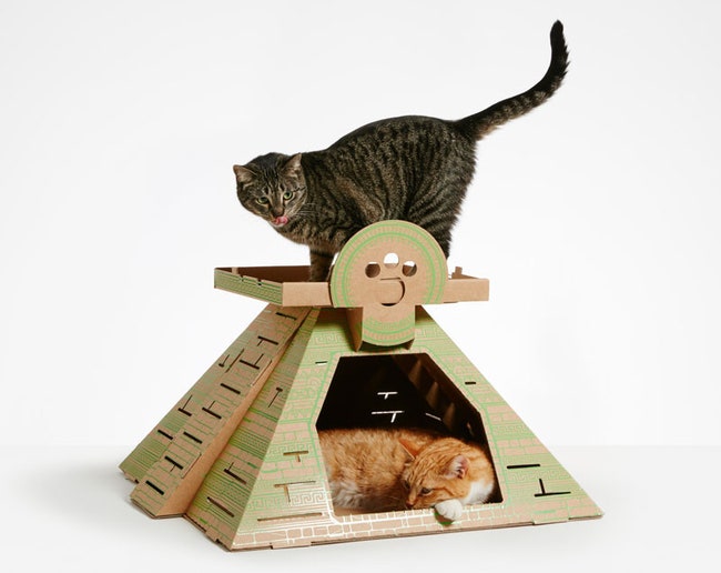 Картонные домики для кошек Poopy Cat коллекция в виде мировых достопримечательностей | Admagazine