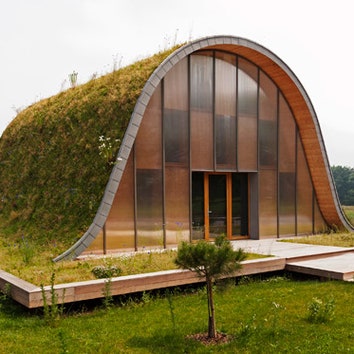 Дом с зеленым корпусом во Франции
