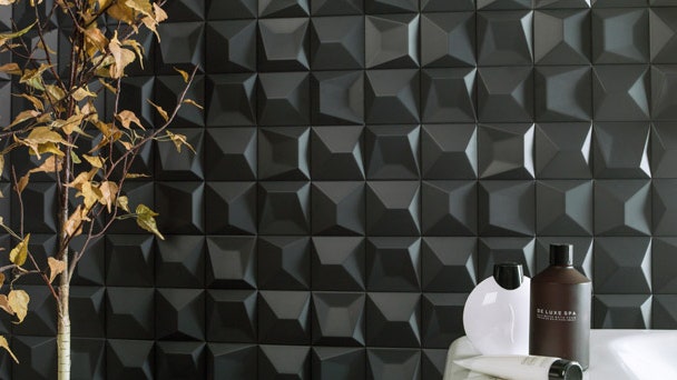 Керамическая плитка Faces «чешуя» в форме шестиугольников и квадратов | Admagazine