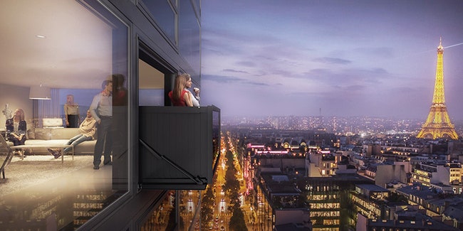 Окнотрансформер Bloomframe превращающееся в балкон на двух человек | Admagazine