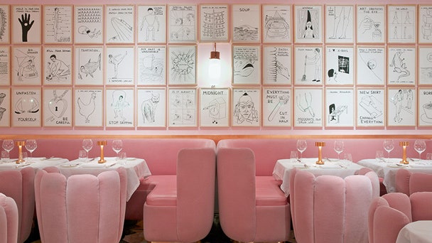 Попап ресторан the Gallery в Лондоне оформленный современными художниками | Admagazine