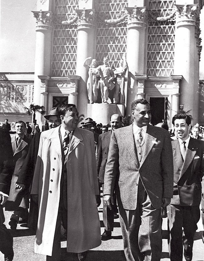 1958 год визит на ВСХВ президента Египта Гамаля Абдель Насера.