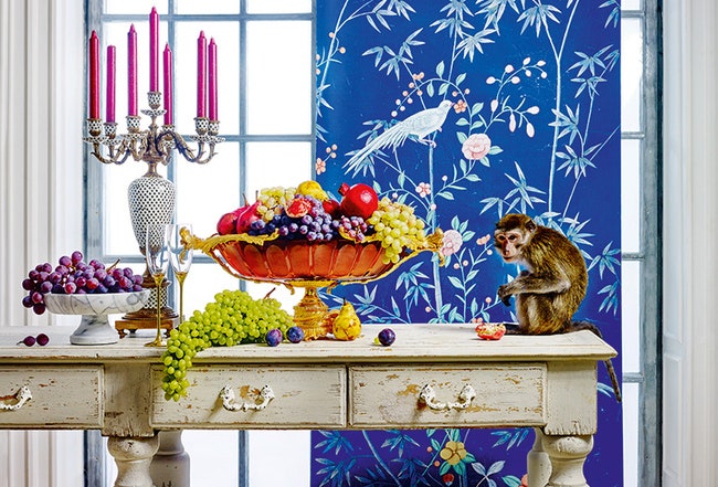 Новогодняя съемка AD обезьяны и красивые предметы интерьера | Admagazine