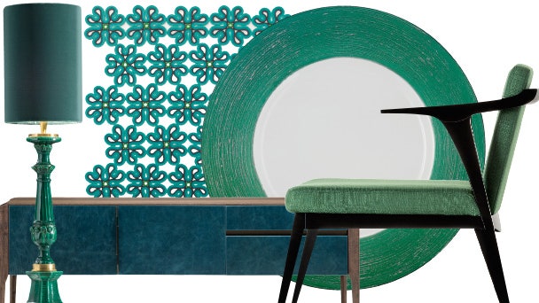 Зеленый цвет в оформлении предметов интерьера изумрудный в работах разных дизайнеров | Admagazine