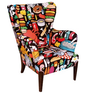 Кресло из коллекции Food дерево текстиль AKLH.
