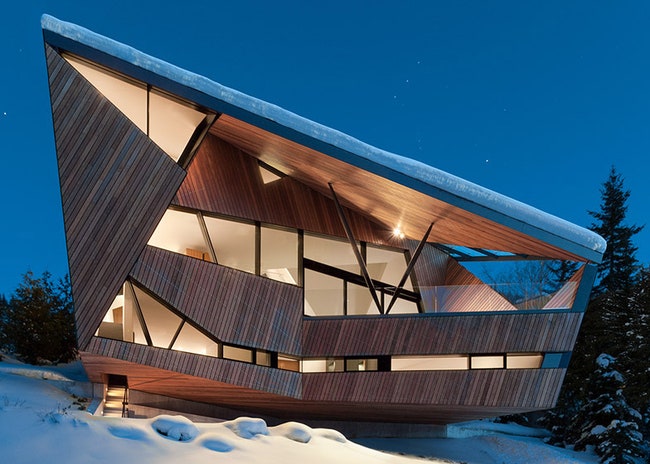 Кристаллическое шале в Канаде на склоне горнолыжного курорта | Admagazine
