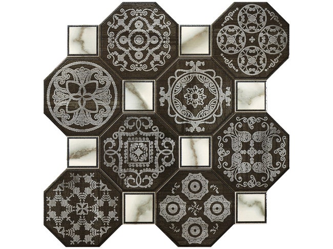 Плитка Cermica Gómez коллекция Ditte с орнаментами и имитацией мрамора | Admagazine