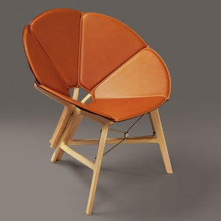 Складное кресло The Concertina Chair коллекция Objets Nomades дизайн Raw Edges Louis Vuitton.