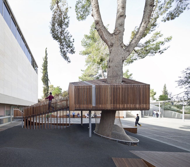 Домик на дереве в музее Israel Museum в Иерусалиме