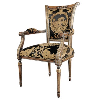Кресло орех позолота шелк Francesco Molon.