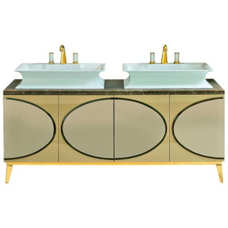 Мебель для ванной из коллекции Rivoli МДФ мрамор стекло Oasis.