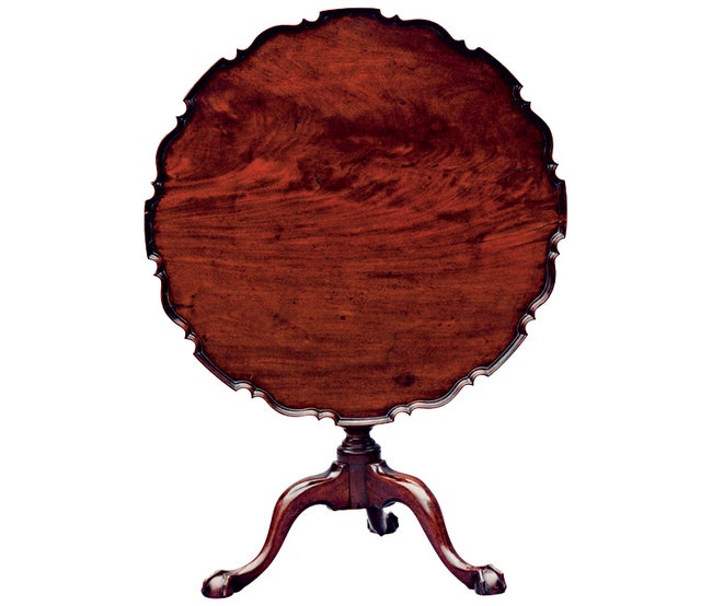 Чайный стол — “птичья клетка” с подвижной столешницей США 1765. Форма поворотного механизма позволяющего сложить...