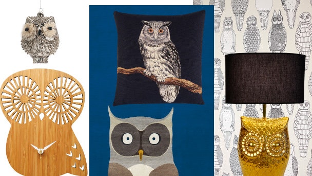 Совы в дизайне предметов интерьера часы вазы подушки обои лампы и ковры с совами | Admagazine