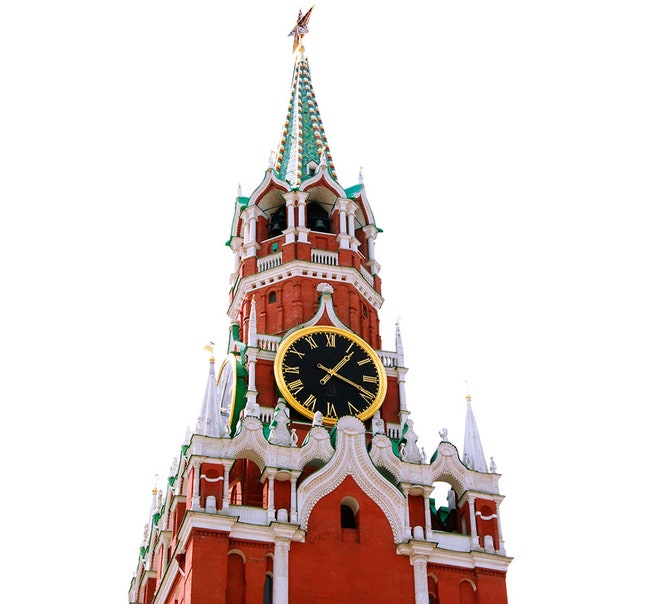 Основание Спасской башни итальянское шатер русский а средний ярус британский.