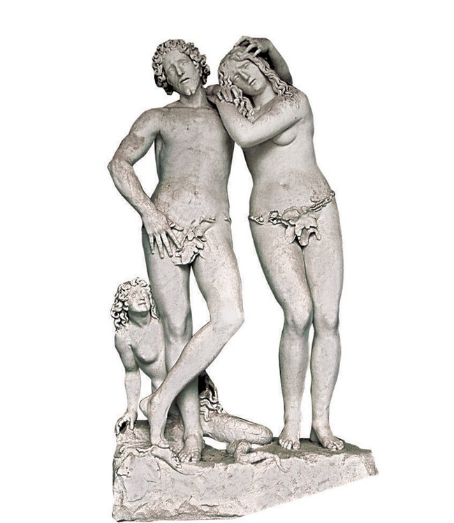 Статуи Адама и Евы  из садов Боболи во Флоренции.