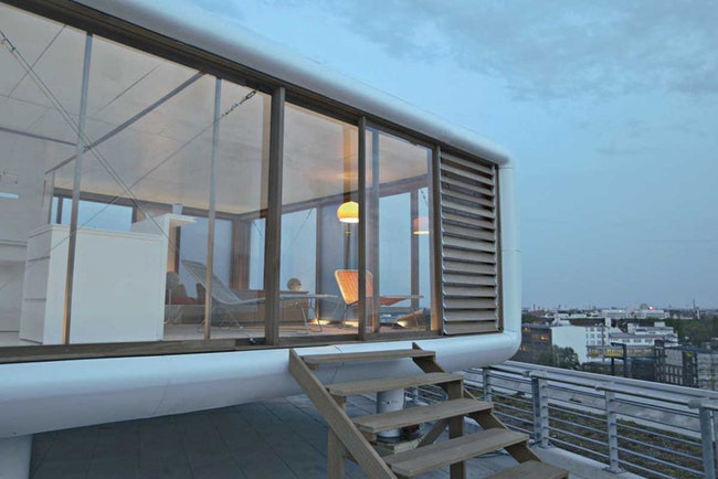 Быстровозводимый мобильный дом LoftCube на крыше отеля Hotel Daniel в Австрии | ADMagazine