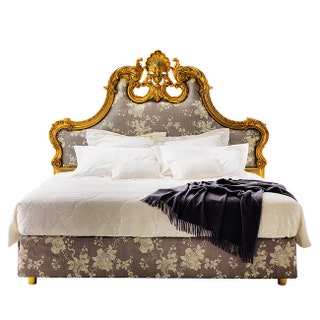 Кровать в стиле эпохи Георга III массив дерева текстиль Oak.