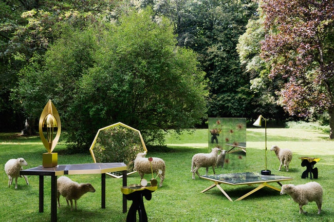 Мебель и предметы интерьера съемка AD с овечками в поместье ЖанЛуи Денио | Admagazine