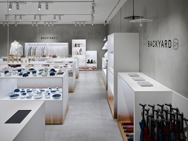 Интерьер магазина дизайнерских предметов Backyard в Йокогаме от японской студии Nendo | Admagazine