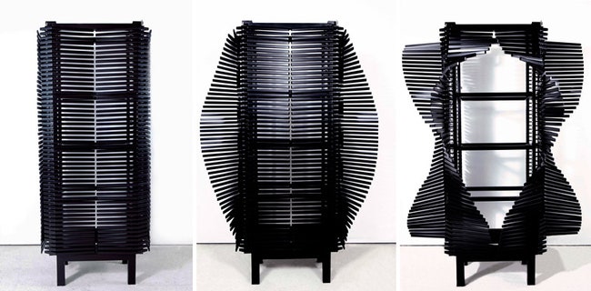 Шкаф Samurai из плоских реек от дизайнера Себастьяна Эрразуриса | Admagazine
