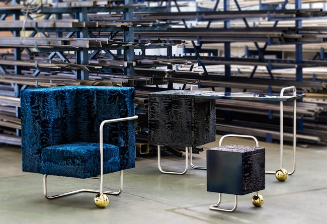 Коллекция мебели Fur Play из меха и стали от Саши Валькхофа | ADMagazine