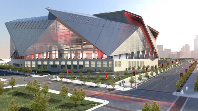 Стадион Atlanta Stadium с раздвижной крышей в Атланте работа бюро 360 Architects | Admagazine