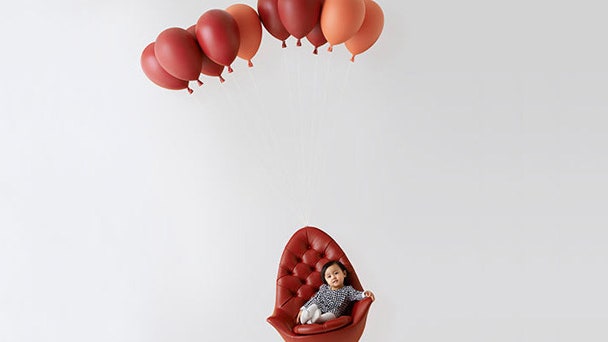 Кресло на воздушных шариках