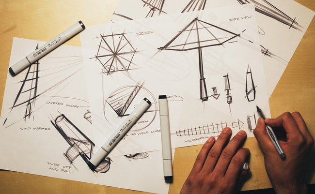 Зонттрость зонт SA складывающийся как фигура оригами | Admagazine