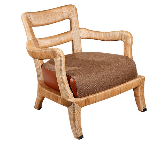 Кресло Topazia ротанг кожа текстиль 365 500 руб.
